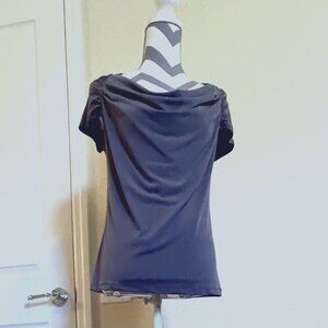 Worthington Gray Cowl neck knit womens top size M